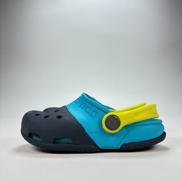 Crocs Electro II Clog Blue Slip On Comfort Sandals Lightweight Youth Size 10 - Picture 4 of 8